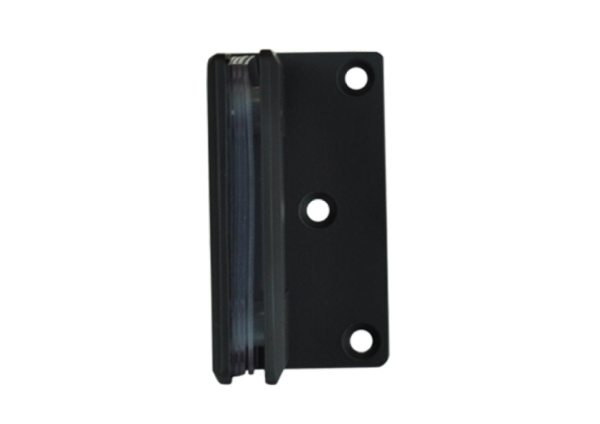 Петля №1 стена-стекло Одностороннее крепление  монтажной пластины, мат.черн., латунь 