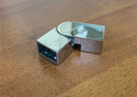 Соединитель труба-труба 20х10, регулируемый угол, нерж. сталь, полиров.РАСПРОДАЖА -70%