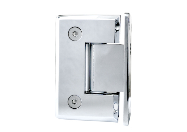 Петля №1 стена-стекло одностороннее крепление монтажной пластины, латунь, хром 