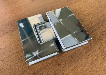 Петля №5 стекло-стекло угол поворота 180°, нерж.сталь, полированный