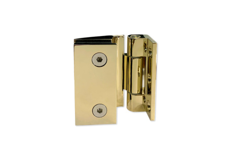 Петля Бергамо, стена-стекло, Пластиковые накладки.латунь, золото. РАСПРОДАЖА -70%