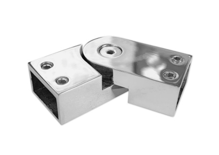 Соединитель труба-труба 20х10, регулируемый угол, нерж. сталь, полиров.РАСПРОДАЖА -70%