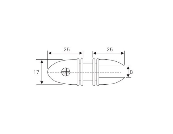 Кронштейн №-1, 6-8 mm, цинк. сплав, сатин РАСПРОДАЖА -90%