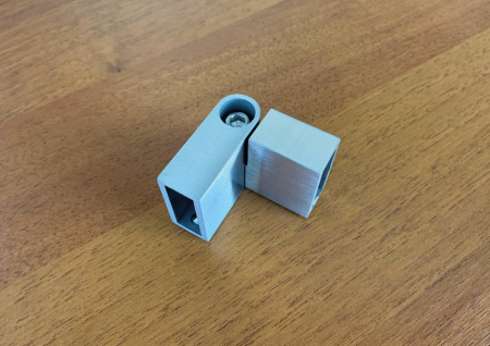 Соединитель труба-труба 30х10, регулируемый угол, нерж. сталь, матовый.РАСПРОДАЖА -70%