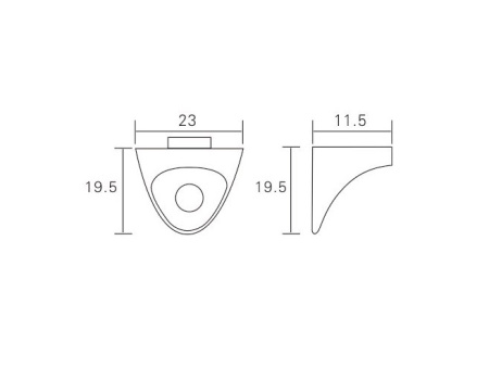 Полкодержатель для стекла №-1, цинк. сплав, сатин РАСПРОДАЖА -90%