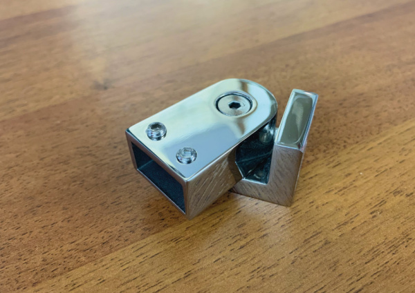 Соединитель труба-стена 20х10, регулируемый угол, нерж. сталь, полиров.РАСПРОДАЖА -70%