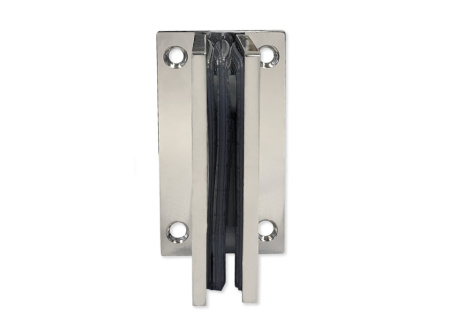 Петля №1 стена-стекло Центральное крепление монтажной пластины, Нерж.сталь. Полированный