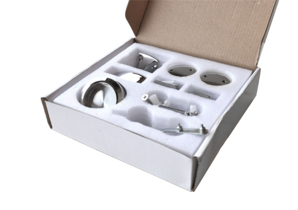 Комплект раздвижной системы, закрытого типа, нерж. сталь, хромированный