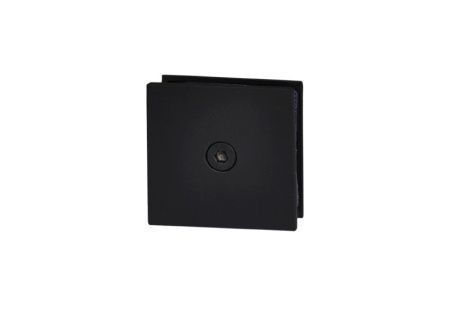 Коннектор пол-стена-стекло, мат.черн., латунь