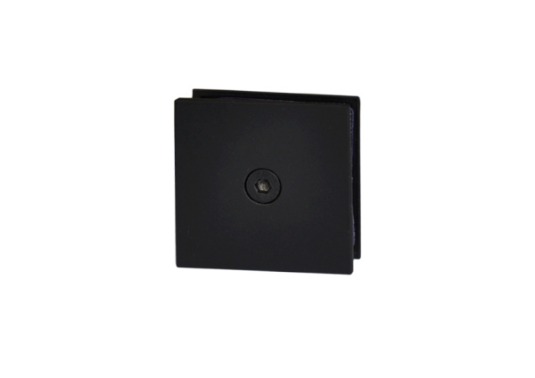 Коннектор пол-стена-стекло, мат.черн., латунь